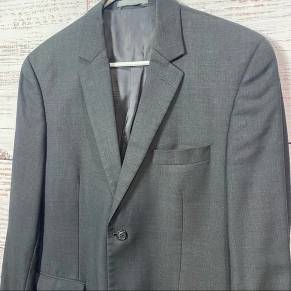 MICHAEL KORS 100% WOOL‎ GRAY 2 BUTTON BLAZER JACKET